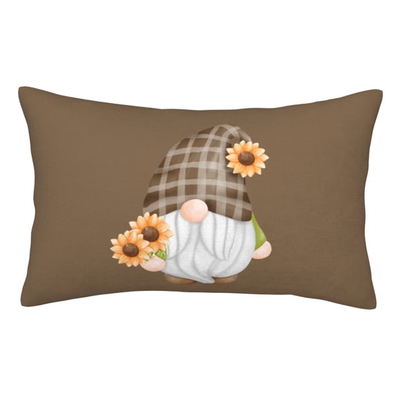 Pofeuu Sunflower Gnomes 4 Print Polyester Microfiber Plush Pillowcases, Super Soft and Cozy Pillow Case Covers with Envelop Closure(Pillow core not included)-20"x30"