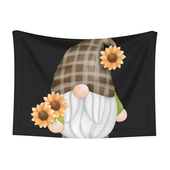 Pofeuu Sunflower Gnomes 4 Print Puppy Blanket,Dog Blankets,Pet Blanket Cozy Cat Blankets for Indoor Cats, Fuzzy Pet Blanket for Kitten Doggy Dog Blankets-Large