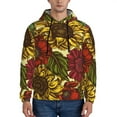 thumbnail image 1 of Pofeuu Sunflower Print Mens Casual Hooded Collar Drawstring Hoodies Pullover Sweatshirts Casual Long Sleeve Shirts-Large, 1 of 7