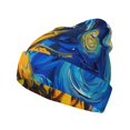 thumbnail image 1 of Pofeuu Sunflower Starry Night Vibes Print Beanie Hat for Men Women Knit Winter Hat Warm Cuffed Skull Beanie Slouchy Soft Unisex, 1 of 6