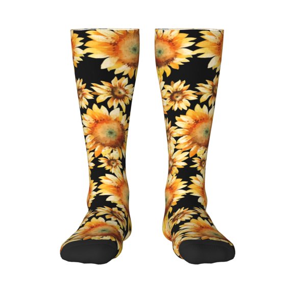 Pofeuu Sunflowers 1 Print Stockings, Adult Running Hiking Socks for Youth and Adult
