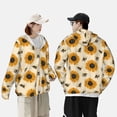 thumbnail image 1 of Pofeuu Sunflowers And Bee Print Sun Protection Outdoor Lightweight Full Zip UV Cooling Hoodie Long Sleeve Summer Clothing for Outdoor Hiking-3X-Large, 1 of 5