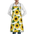 thumbnail image 1 of Pofeuu Sunflowers Print Aprons with Pockets, Cute Aprons for Kitchen, Cooking, Server, Barber, Chef Apron, 1 of 7