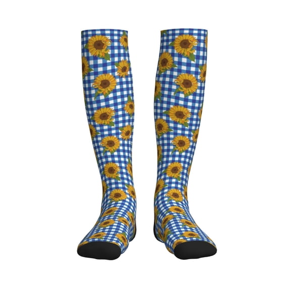Pofeuu Sunflowers Print Compression Socks for Women & Men Circulation - Best Support for Nurses,Running,Athletic,Sports