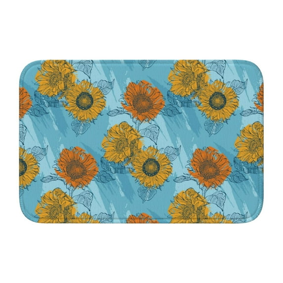 Pofeuu Sunflowers Print Hem Mat 40x60 - Multipurpose Doormat for Indoor & Outdoor Use - Welcome Your Guests with our Entrance Mat