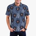 thumbnail image 1 of Pofeuu Sunflowers Print Men's Loose Fit Midweight Short-Sleeve Pocket Polo-X-Large, 1 of 6