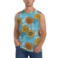 thumbnail image 1 of Pofeuu Sunflowers Print Men's Muscle T-Shirt, Sleeveless, Muscle Tank, Classic Muscle Tee Top For Men Casual Sleeveless Muscle T-Shirt Trendy Clothes-X-Large, 1 of 7