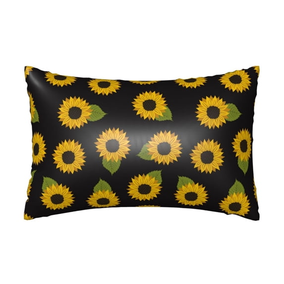 Pofeuu Sunflowers Print Satin Pillowcase for Hair and Skin Pillow Cases, Silk Pillow Cases, Soft Cooling Pillow Covers, 20x30 Inches(Pillow core not included)