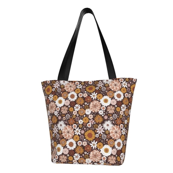 Pofeuu Sunflowers Print Women Fashion Shoulder Handbags Top Handle Satchel Bags Tote Shoulder Shopping Bag Stylish Canvas Tote Bag
