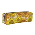 thumbnail image 1 of Pofeuu Sunflowers1 Print Leather Pencil Case, Leather Pencil Pouch Large Capacity, Big Pencil Pouch with Zipper Vintage Pen Bag Fountain Pen Holder, 1 of 7