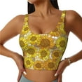 thumbnail image 1 of Pofeuu Sunflowers1 Print Sports Bra for Women Sexy Vest Yoga Running Gym Fitness Crop Bras Tops-Medium, 1 of 8