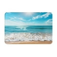 thumbnail image 1 of Pofeuu Sunny Ocean Waves Print Flannel Doormats Rug16"x24"Rug Washable Doormats Indoor Outdoor Rugs for Layered Front Door Mats, Porch, Kitchen, Entryway, 1 of 7