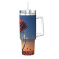 thumbnail image 1 of Pofeuu Sunset Rose Elegance Print 40oz Ice Bully With Handle And Straw Stainless Steel Vacuum Insulated Cup And 2 In 1 Straw Lid, 1 of 8