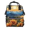 thumbnail image 1 of Pofeuu Sunset Sky Sunflower Print Diaper Bag Backpack, Multifunction Travel Pack Maternity Baby Changing Bags, Large Capacity, Waterproof, 1 of 6