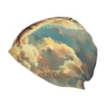 thumbnail image 1 of Pofeuu Sunshine Cloud Cute Cat Print Beanie Hat for Men and Women Winter Warm Hats Knit Slouchy Thick Skull Cap, 1 of 7