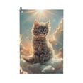 thumbnail image 1 of Pofeuu Sunshine Cloud Kitten Print Premium Golf Towel with Carabiner Clip Absorbent Microfiber Waffle Pattern Golf Towel for Golf Bag Trolly Belt Loop, 1 of 8