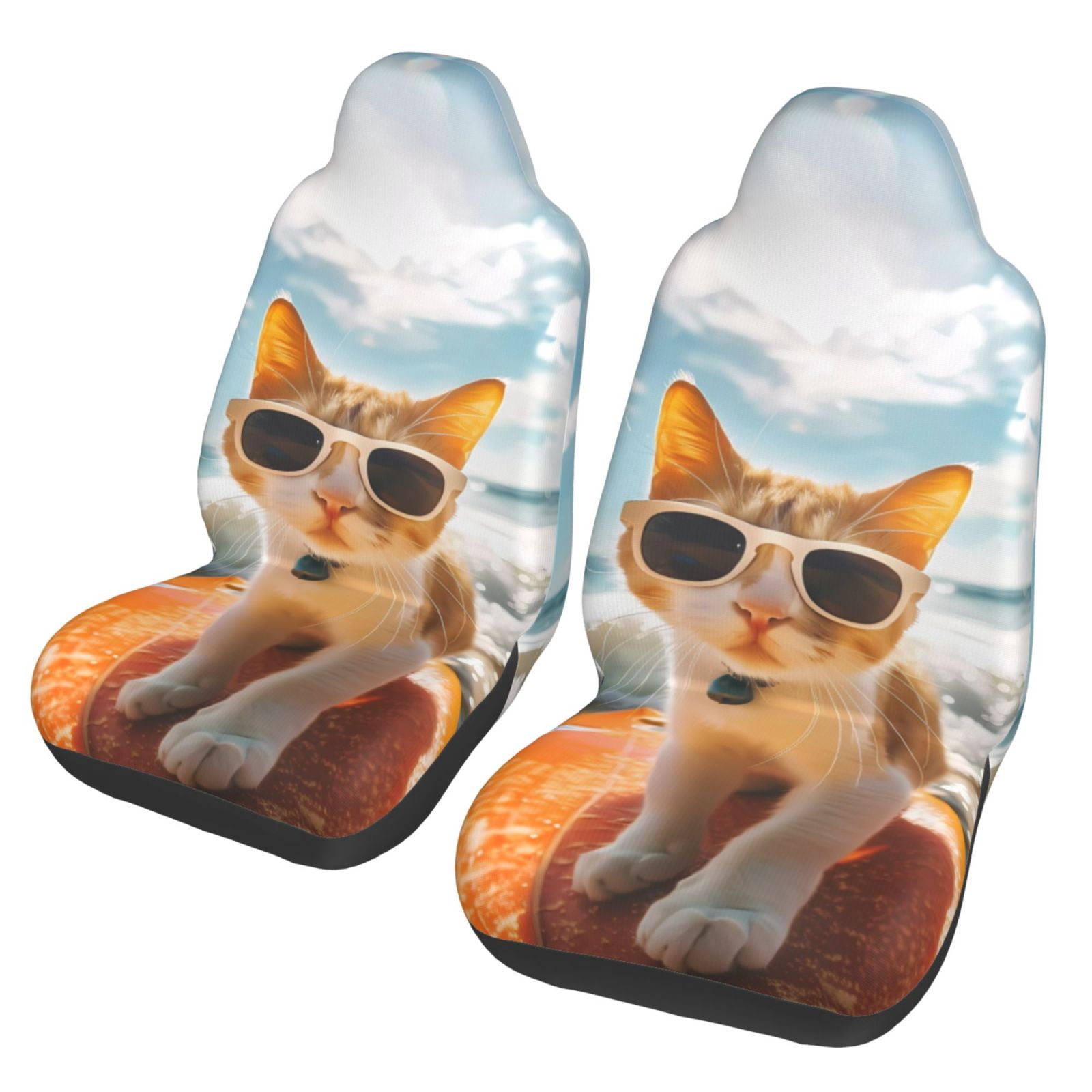 Space Cat Print Pet Car Seat Cover