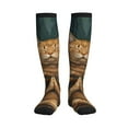 thumbnail image 1 of Pofeuu Surreal Meditating Cat Print Compression Socks for Women & Men Circulation - Best Support for Nurses,Running,Athletic,Sports, 1 of 7