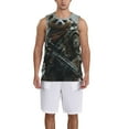 thumbnail image 1 of Pofeuu Surreal Panda Warrior Print Basketball Jersey, Shirts for Men Youth Basketball Jersey Crew Neck-Medium, 1 of 6