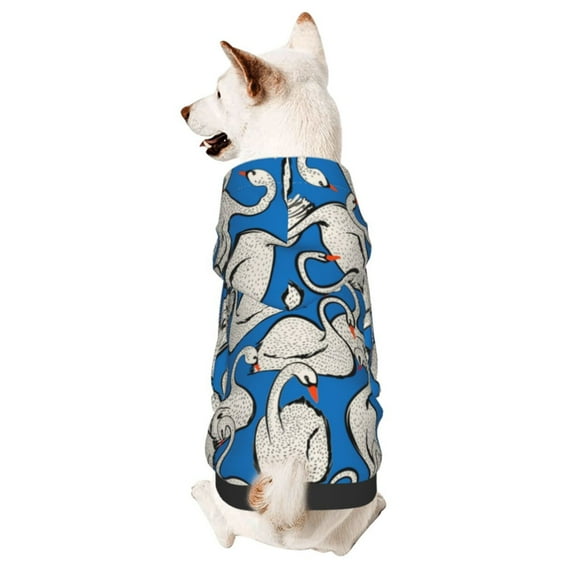 Pofeuu Swan Birds Print Dog Clothes Dogs Sweater Soft Puppies Clothing Winter Puppy Sweaters Warm Outfit for Dogs-XX-Large