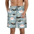 thumbnail image 1 of Pofeuu Swan Princess On Lake Prin Men's Swim Trunks Quick Dry Bathing Suit Swimming Board Shorts Mesh Lining Beach Swimwear-3X-Large, 1 of 6