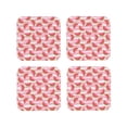 thumbnail image 1 of Pofeuu Sweet Watermelon Print Coasters for Drinks, 4Pack PU Leather Coasters, Bar Drink Coasters for Tabletop Protection, Furniture from Damage-Square, 1 of 6