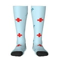 thumbnail image 1 of Pofeuu Syringe And Red Cross Print Stockings, Adult Running Hiking Socks for Youth and Adult, 1 of 6