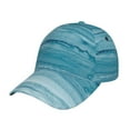 thumbnail image 1 of Pofeuu Teal Turquoise Fluid Stripes Print Adult Adjustable Embroidered Graphic Baseball Hat for Men and Women, 1 of 6
