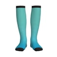 thumbnail image 1 of Pofeuu Teal Turquoise Print Compression Socks for Women & Men Circulation - Best Support for Nurses,Running,Athletic,Sports, 1 of 7