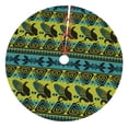 thumbnail image 1 of Pofeuu Teal Vintage Corn Pattern Print Christmas Tree Skirt, Merry Christmas Skirt Xmas Tree Ornaments for Xmas Holiday Party Decorations-30", 1 of 7