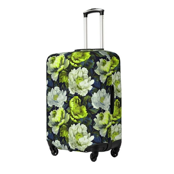 Pofeuu Teal floral elegance Print Luggage Suitcase Cover Protector Luggage Washable Covers Aesthetic for 18/24/28/32 inch Luggage(No luggage included)-X-Large