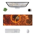 thumbnail image 1 of Pofeuu Tennis Racket In Fire Print Desk Mat for Keyboard and Mouse，Computer Desk Matt for Desktop，Large Mouse Pad for Desk，Desk Pads on Top of Desks 12x31.5in, 1 of 8