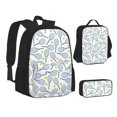thumbnail image 1 of Pofeuu Tennis Rackets And Balls Print Backpack Travel Backpacks With Lunch Bag Pencil Bag Set 3 pcs Set Cartoon Backpack, 1 of 7