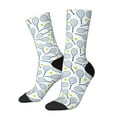 thumbnail image 1 of Pofeuu Tennis Rackets And Balls Print Crew Socks, Adult Running Hiking Socks for Youth and Adult, 1 of 6