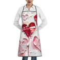 thumbnail image 1 of Pofeuu Textured Heart Abstract Art Print Aprons with Pockets, Cute Aprons for Kitchen, Cooking, Server, Barber, Chef Apron, 1 of 7