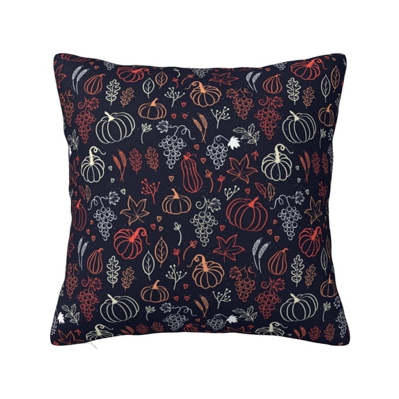 Pofeuu Thanksgiving Seamless Pattern Print Double-sided plush pillowcase Square Throw Pillow Covers Pillows Cover for Living Room Bedroom Sofa Couch Cushion Cover(No pillow core)-16"x16"