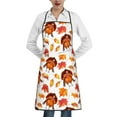 thumbnail image 1 of Pofeuu Thanksgiving Turkey Leaves Print Aprons with Pockets, Cute Aprons for Kitchen, Cooking, Server, Barber, Chef Apron, 1 of 7