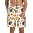 thumbnail image 1 of Pofeuu Thanksgiving Turkeys 1 Prin Men's Swim Trunks Quick Dry Bathing Suit Swimming Board Shorts Mesh Lining Beach Swimwear-Small, 1 of 6