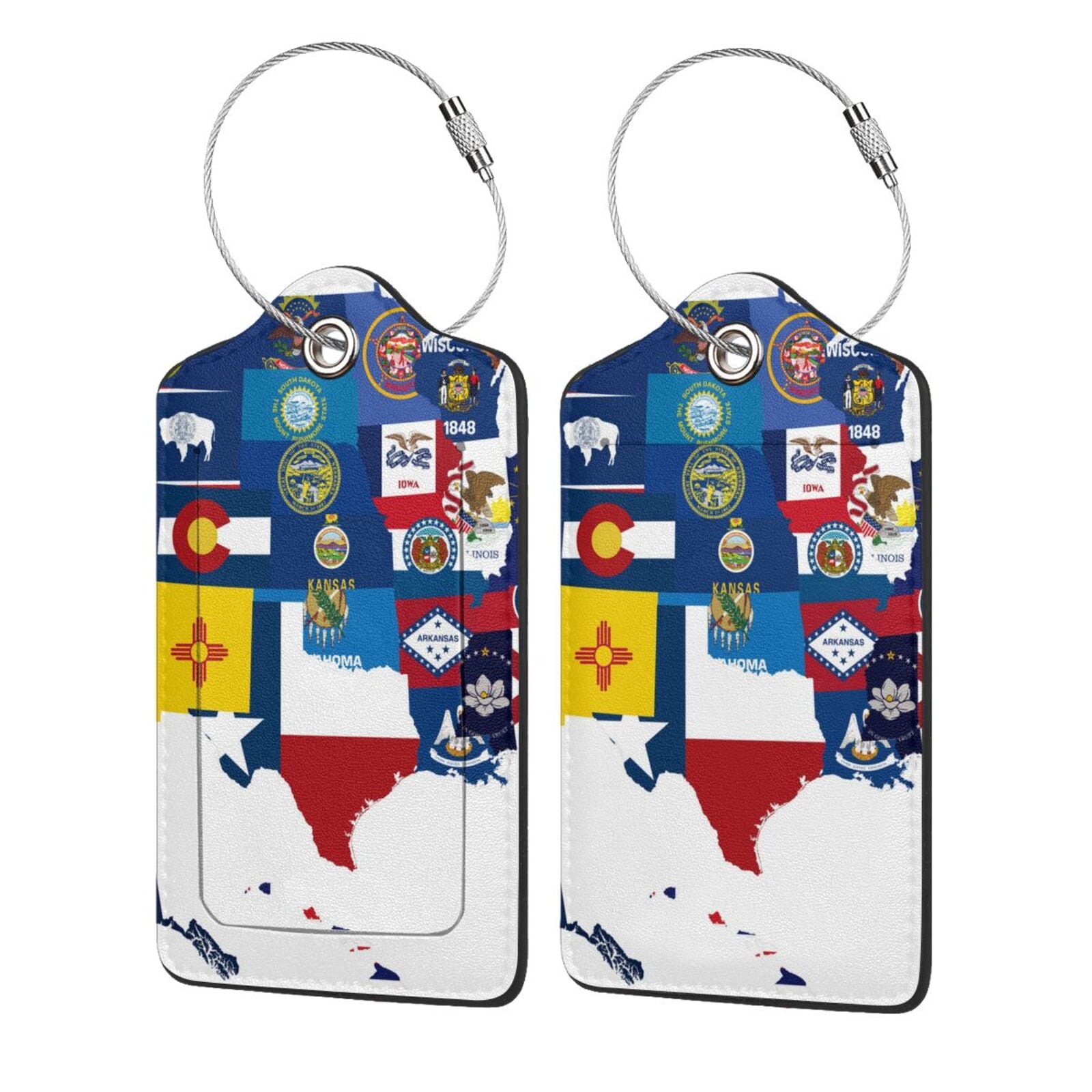 Pofeuu The Map Of United States Print Luggage Tags, Privacy Cover ID ...