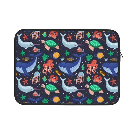 Pofeuu The Underwater World Print Laptop Carrying Case,13-15-Inch Laptop and Tablet, Sleek Design, Durable and Water-Repellent Fabric, Business Casual or School-15 inch