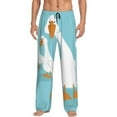 thumbnail image 1 of Pofeuu Three White Geese Print Men's Pajama Pants, Soft Lounge Pajama Pants with big pockets for Men Plaid Pj Bottoms-X-Large, 1 of 6