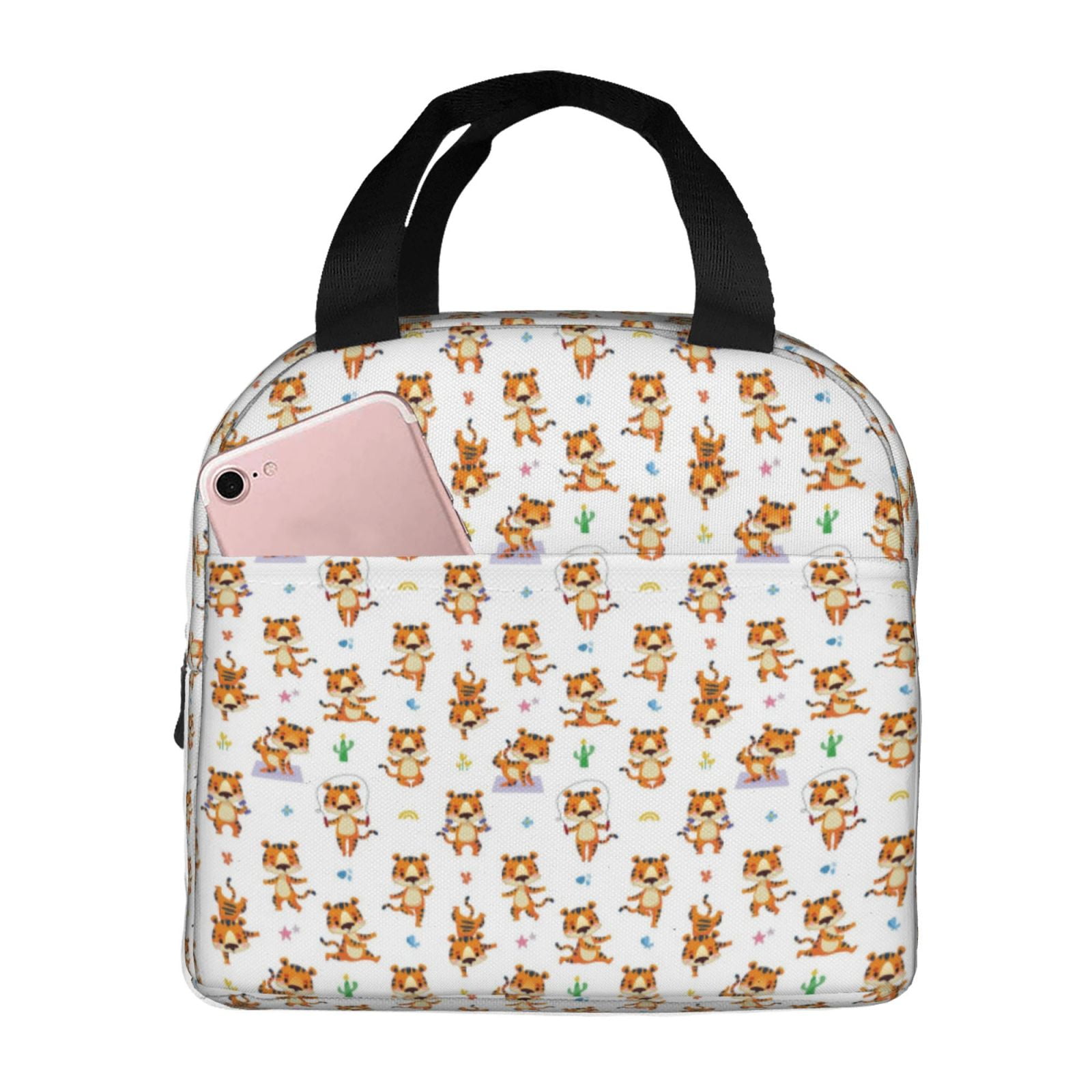 Pofeuu Tigers go in for Sports Print Lunch Bag Lunch Box Insulated