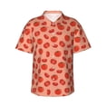 thumbnail image 1 of Pofeuu Tomato Print Hawaiian Shirt for Men Sleeves Casual Button Down Summer Beach Dress Shirts T-Shirts,Small, 1 of 7