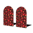thumbnail image 1 of Pofeuu Tomatoes And Chili Print Large Bookend Hold Heavy Books- Wood Bookends for Heavy Books Heavy Duty Book Ends Wood Bookends for Office Desk Non-Skid, 1 of 7