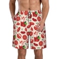thumbnail image 1 of Pofeuu Tomatoes Prin Men's Swim Trunks Quick Dry Bathing Suit Swimming Board Shorts Mesh Lining Beach Swimwear-Small, 1 of 6