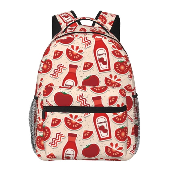 Pofeuu Tomatoes Print Backpack for Men and Women - Basic Bookbag Casual Daypack Backpacks for College Work Travel-One Size
