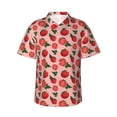 thumbnail image 1 of Pofeuu Tomatoes Print Hawaiian Shirt for Men Sleeves Casual Button Down Summer Beach Dress Shirts T-Shirts,XX-Large, 1 of 7
