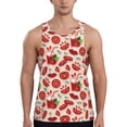 thumbnail image 1 of Pofeuu Tomatoes Print Men's Workout Tank Tops Sleeveless Muscle Gym Shirt Quick Dry-Large, 1 of 7
