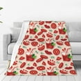 thumbnail image 1 of Pofeuu Tomatoes Print Ultra-Soft Micro Fleece Blanket,for Bed Or Sofa,All Season Throw Blankets Flannel Blanket-50"x40", 1 of 7