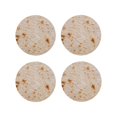 thumbnail image 1 of Pofeuu Tortilla Print Coasters for Drinks, 4Pack PU Leather Coasters, Bar Drink Coasters for Tabletop Protection, Furniture from Damage-Round Shape, 1 of 6